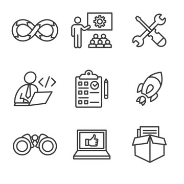 Development Operations & Life Cycle - DevOps Icon