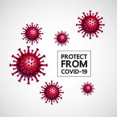 The Covid-19 Virus vector illustration.