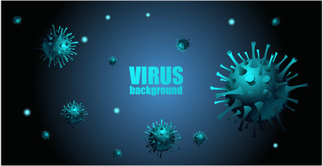 Fototapeta na wymiar Viral infection. Background image of Coronavirus. Vector.