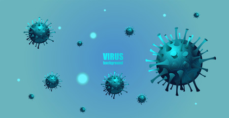 Obraz na płótnie Canvas Viral infection. Background image of Coronavirus. Vector.