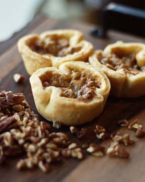 Butter Tarts Made From Scratch At A Local Bakery In Ontario, Canada.