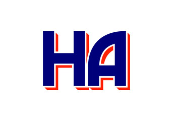 H A, HA Initial Letter Logo design vector template, Graphic Alphabet Symbol for Corporate Business Identity