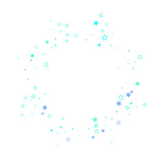 Blue, cyan, turquoise glitter stars confetti