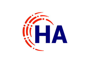 H A, HA Initial Letter Logo design vector template, Graphic Alphabet Symbol for Corporate Business Identity