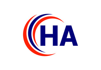 H A, HA Initial Letter Logo design vector template, Graphic Alphabet Symbol for Corporate Business Identity