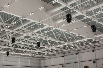 ceiling of a sports complex