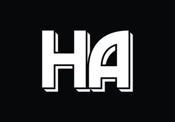 Fototapeta premium H A, HA Initial Letter Logo design vector template, Graphic Alphabet Symbol for Corporate Business Identity