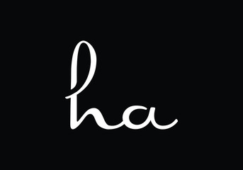 H A, HA Initial Letter Logo design vector template, Graphic Alphabet Symbol for Corporate Business Identity