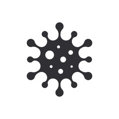 Virus icon. Bacteria icon. Coronavirus bacteria cell icon. Dangerous cell. Viral infection. Viral disease.