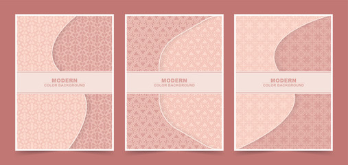 Abstract retro color pattern texture for book cover template vector set	