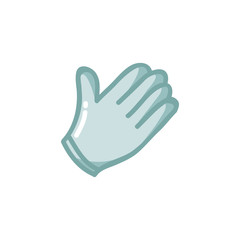 latex gloves doodle icon, vector illustration