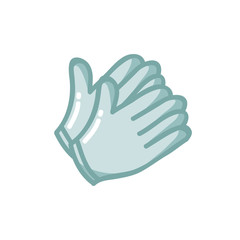 latex gloves doodle icon, vector illustration