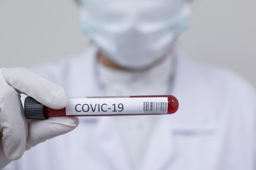 Detail of coronavirus test sample,coronavirus