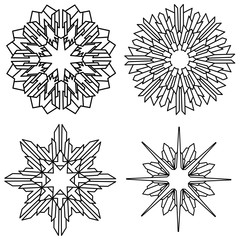 Set of sketch mandalas decorative 
