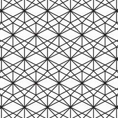 Abstract black geometric pattern on white background.