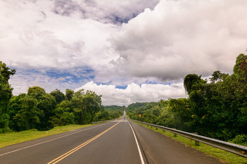road and blue sky