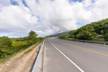 road and blue sky