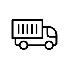 Delivery truck icon line style