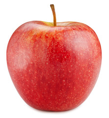 Fresh red apple fruit. Apple isolated on white background. Red apple Clipping Path.