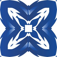 The traditional ornate motive in ceramic tile.