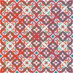 The traditional ornate motive in ceramic tile.