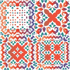 The traditional ornate motive in ceramic tile.