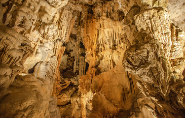 limestone cave in Halong Bay, Vietnam