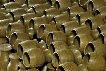 Obraz premium Craft pottery in nonthaburi,Thailand 