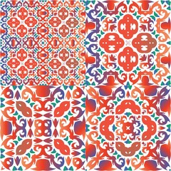 The traditional ornate motive in ceramic tile.