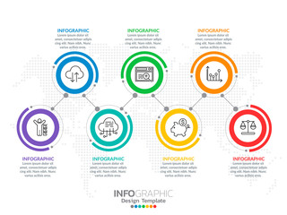 Infographics for business concept with icons and 7 options or steps.