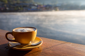 coffee cup in the morning