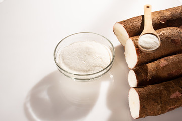 Cassava isolated on a white background