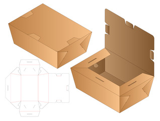 Box packaging die cut template design. 3d mock-up