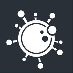 Virus Icon isolated on dark background vector illustration	
