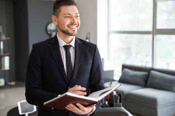 Portrait of male lawyer in office
