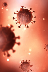 Epidemie 2019-nCoV. Neuartiges Coronavirus (2019-nCoV).  Virus Covid 19-NCP. nCoV wird ein einzelstr&auml;ngiges RNA-Virus bezeichnet.