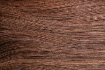 Healthy straight female hair, closeup