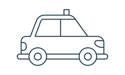 Taxi icon flat style graphical symbol.