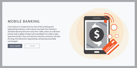 concept for mobile banking and online payment