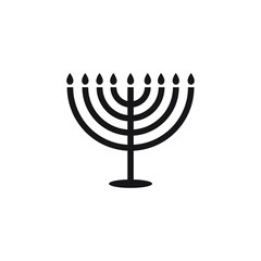 Menorah icon design isolated on white background