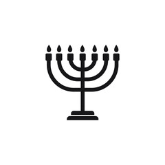 Fototapeta premium Menorah icon design isolated on white background