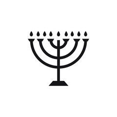 Menorah icon design isolated on white background