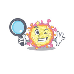 Coronaviridae virus in Smart Detective picture character design