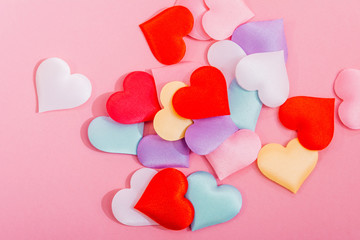 colorful small hearts