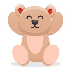 cute bear mascot cartoon vector