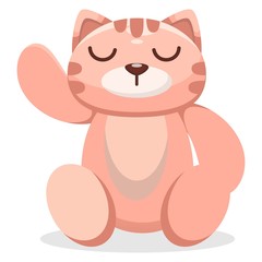 cute cat mascot cartoon vector