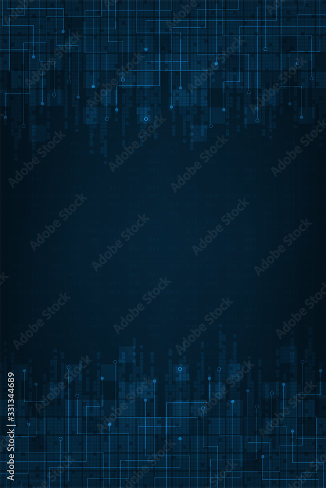 Fototapete vector abstract background technology in the concept of digital.