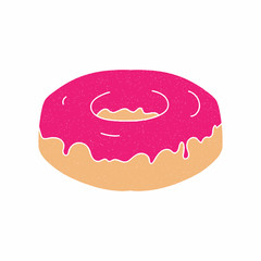 donuts vector design. digital hand drawn style. gain texture
