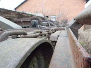 detail of a wheel of tractor
