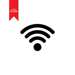 Wifi icon. Wireless signal icon vector. Trendy Flat design style on white background.